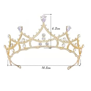 Amazon.co.jp: YOVEKAT プリンセスクラウンヘッドティアラ結婚式